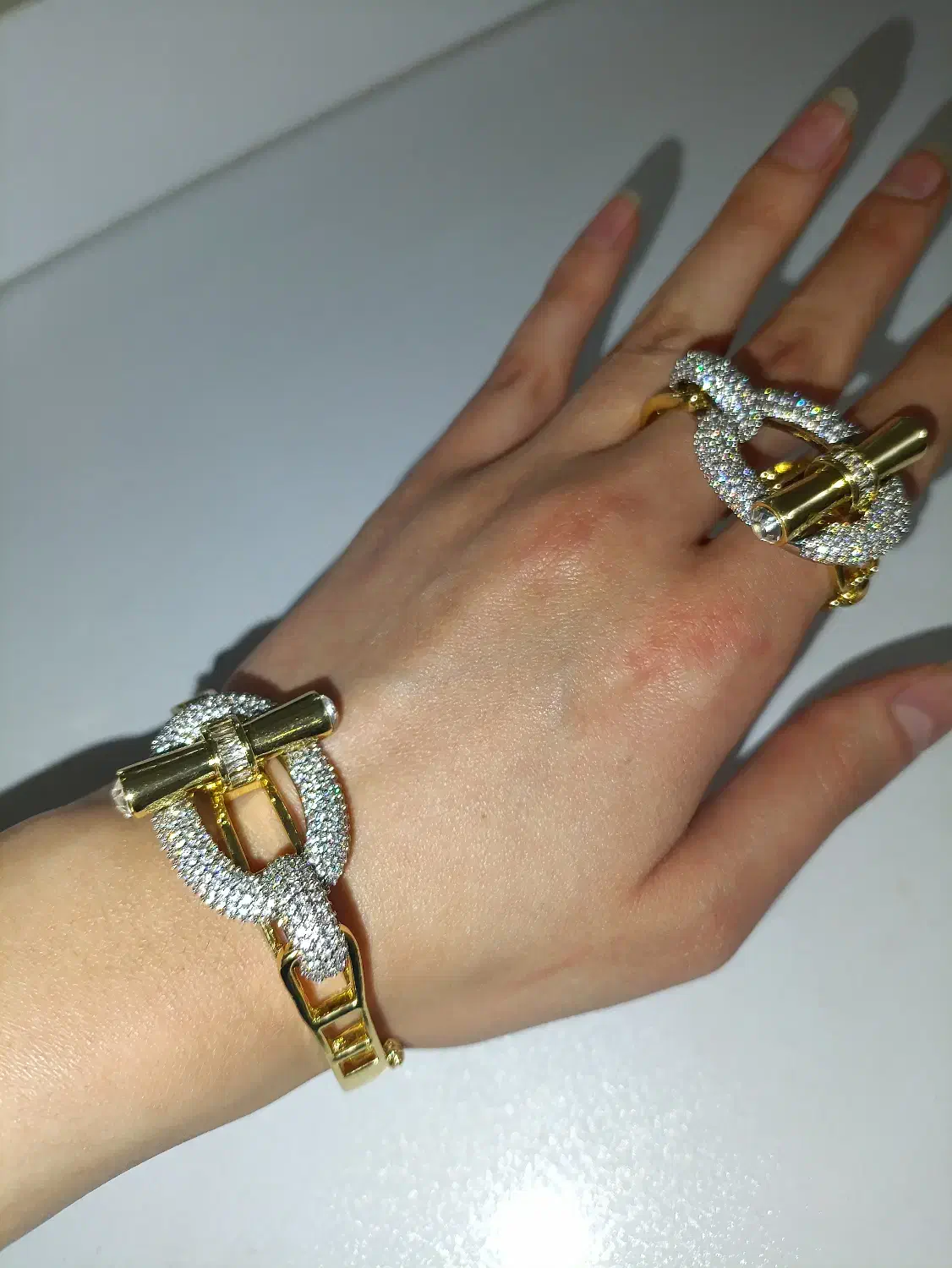 نیم ست هرمس آبکاری طلا|بدلیجات|تهران, نیلوفر|دیوار