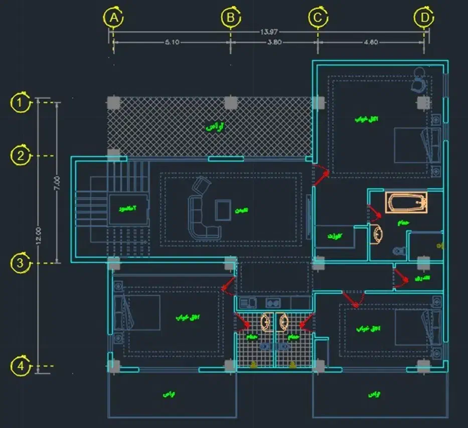 طراحی ساختمان سازه محاسبات ویلا ازبیلت نقشه اتوکد|خدمات پیشه و مهارت|نوشهر, |دیوار
