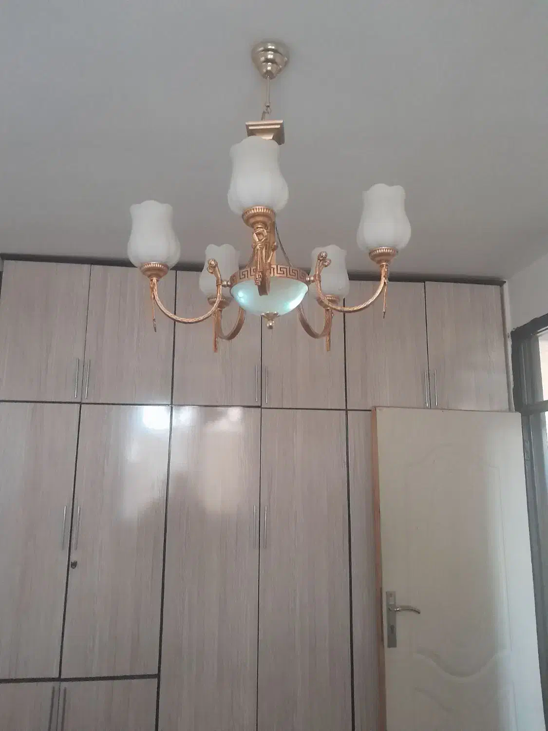 لوستر طلایی|لوستر و چراغ آویز|اردبیل, |دیوار