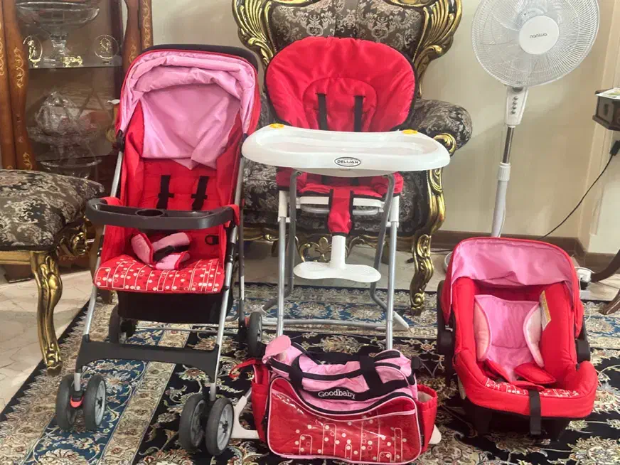 سرویس ۴تکه کودک برند گود بی بی|کالسکه و لوازم جانبی|تهران, نبی اکرم|دیوار