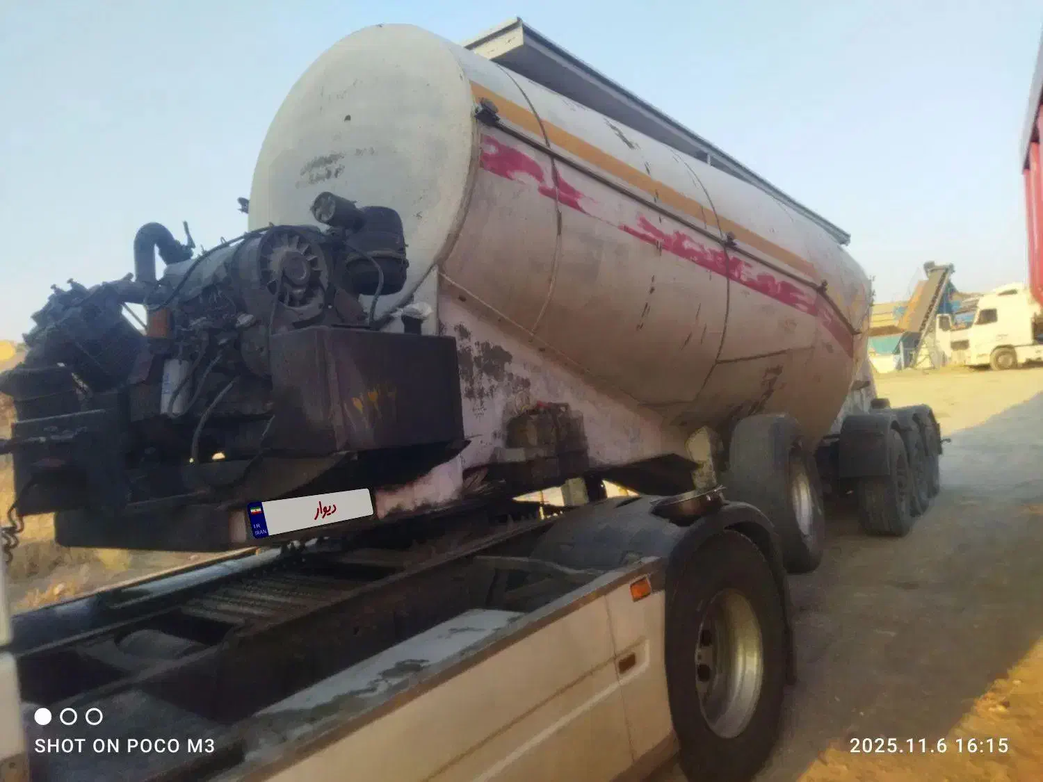 بونکر سیمان سه محور وی فولاد سازان|خودرو سنگین|خوی, |دیوار