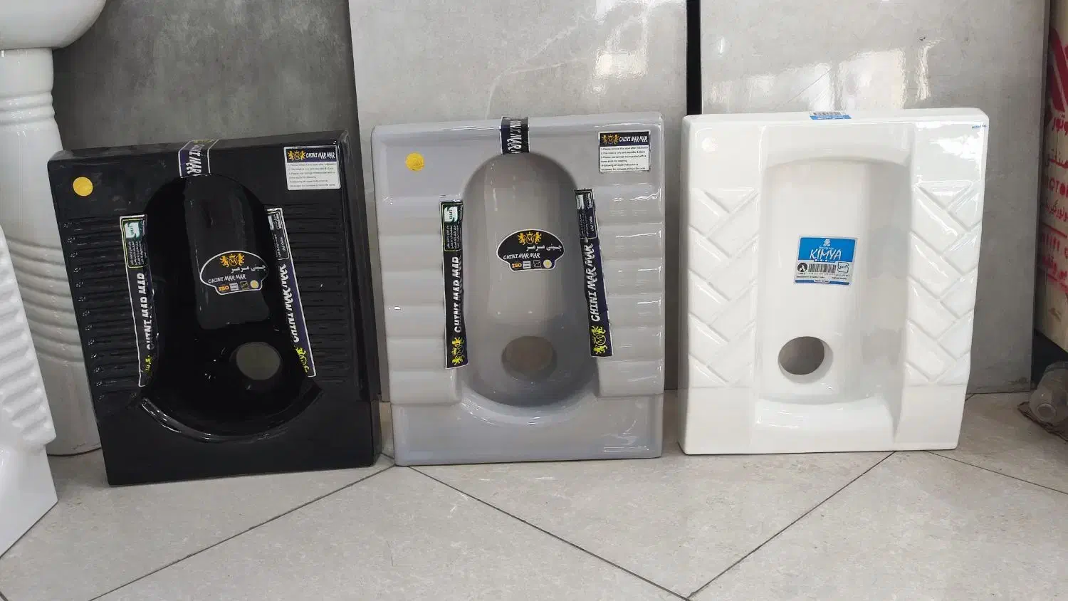 کاسه توالت مشکی طوسی سفید|لوازم سرویس بهداشتی|پاکدشت, پاکدشت (مامازند)|دیوار