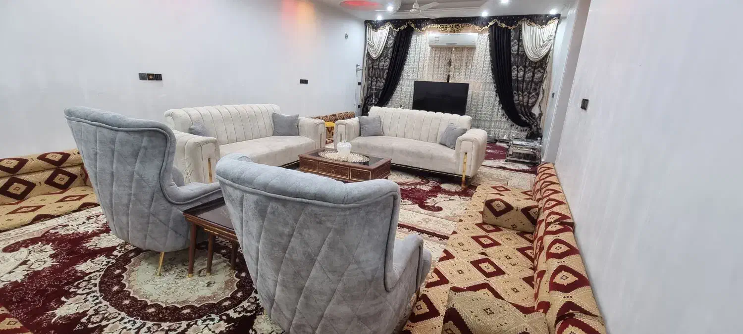 مبل راحتی ۸ نفره + میز غذاخوری ۶ نفره چوب راش|مبلمان خانگی و میز عسلی|کارون, |دیوار