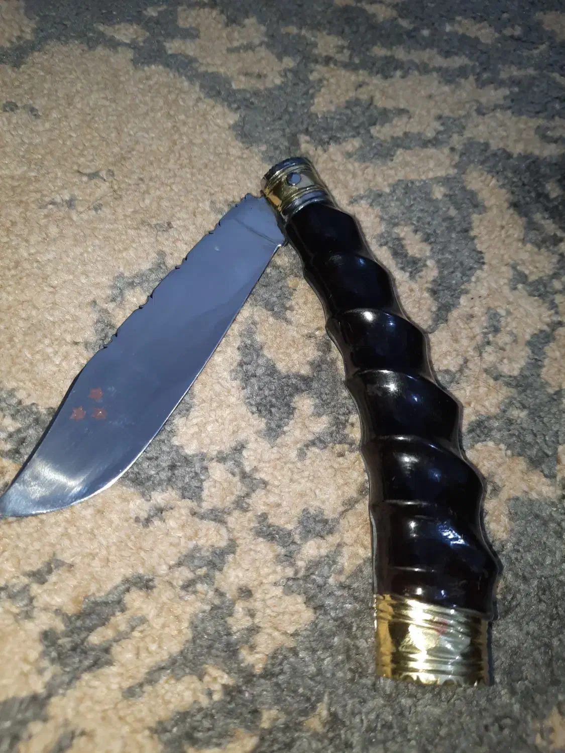 چاقو راینی شاخی|کلکسیون اشیاء عتیقه|کرمان, |دیوار