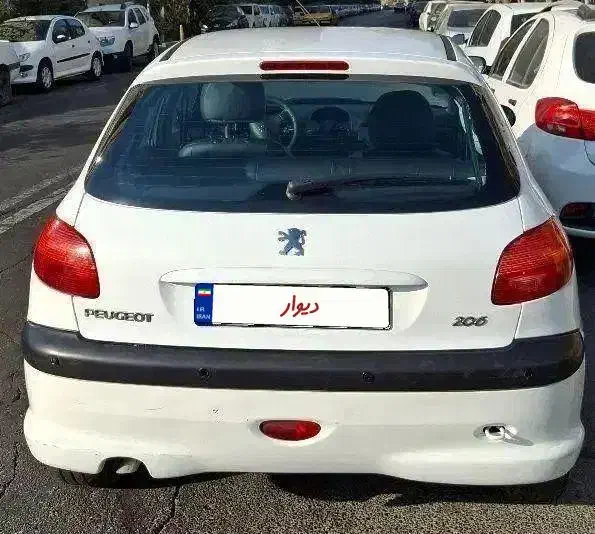 206 سفید کم کار بدون رنگ|خودرو سواری و وانت|تهران, کوی بیمه|دیوار