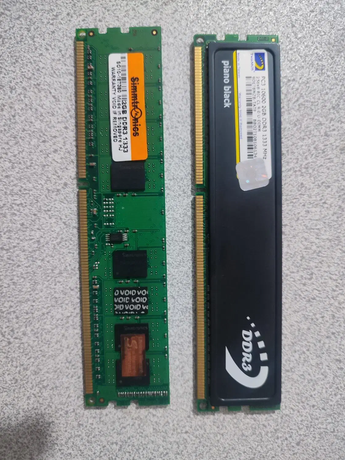 2عدد رم ۲گیگddr3|قطعات و لوازم جانبی رایانه|قزوین, |دیوار