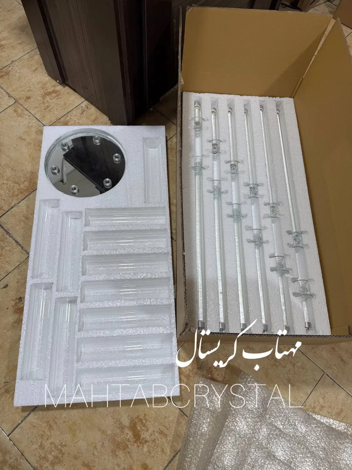 شمعدان لوله کریستالی درجه یک|صنایع دستی و سایر لوازم تزئینی|تهران, هرندی|دیوار