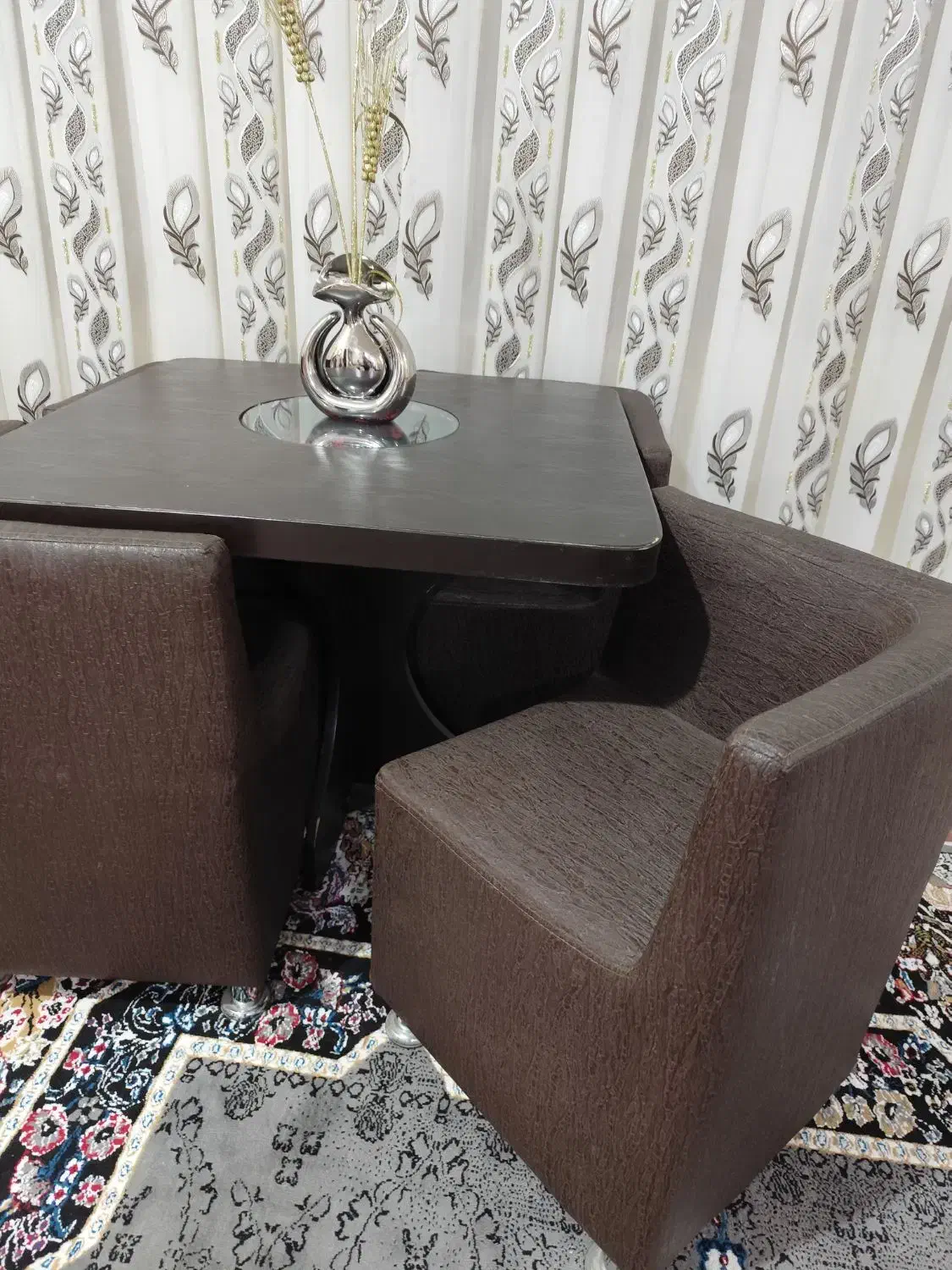 میز غذاخوری چهارنفره چوبی|میز و صندلی غذاخوری|میاندوآب, |دیوار