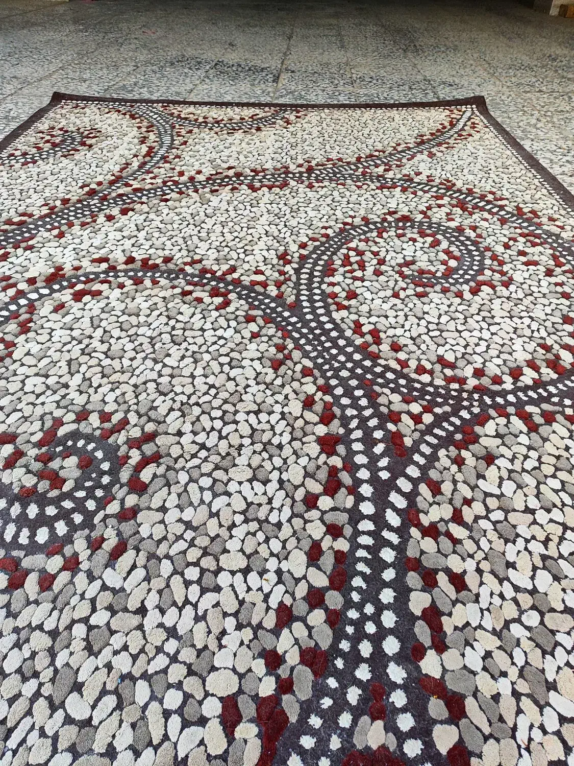 گلیم فرش طرح سنگی|گلیم، جاجیم، گبه|قزوین, |دیوار