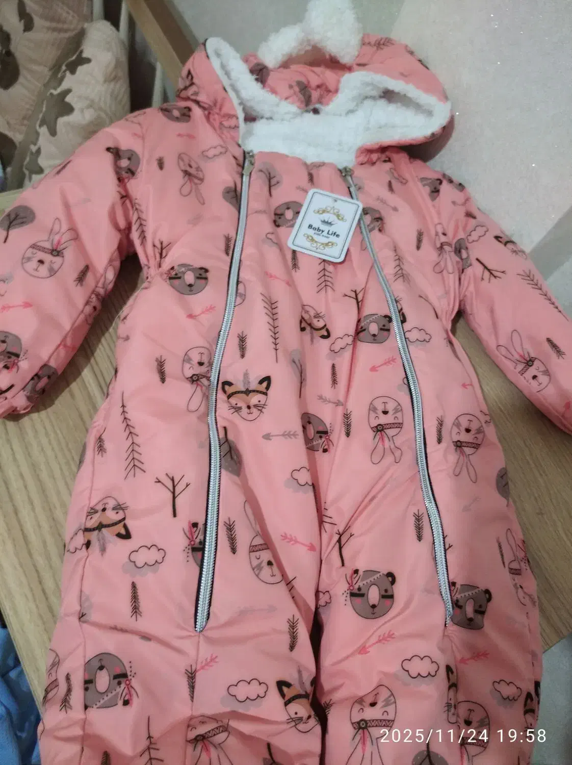 کاپشن سرهمی دخترانه سیسمونی|کفش و لباس بچه|ملایر, |دیوار