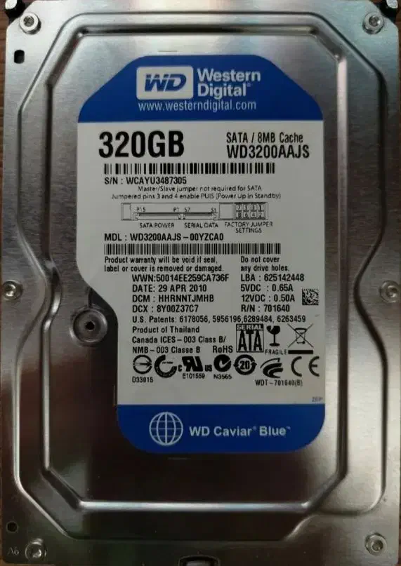 هارد 320GB وسترن دیجیتال|قطعات و لوازم جانبی رایانه|کرمان, |دیوار
