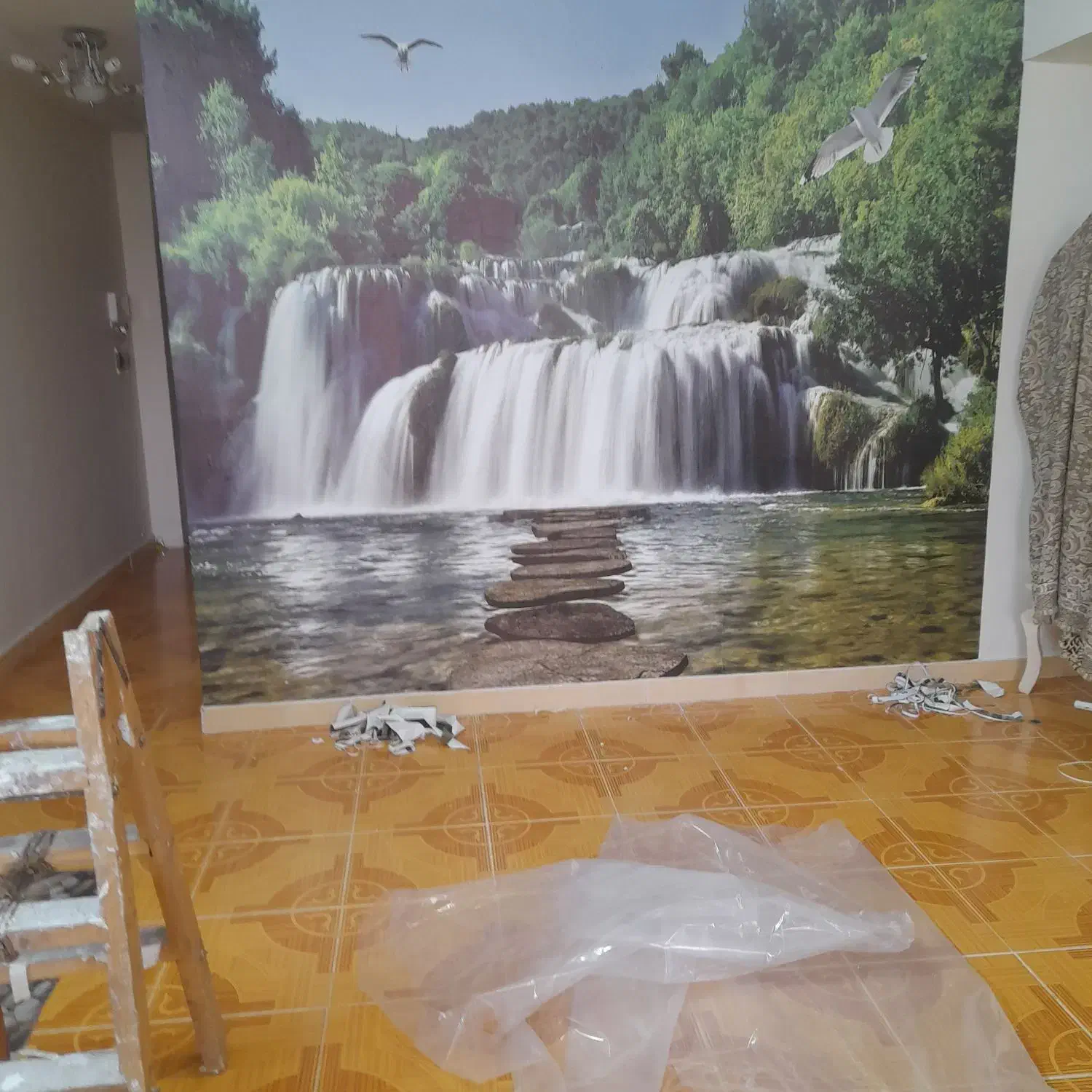 نقاشی ساختمان وکاغذدیواری|خدمات پیشه و مهارت|اسلام‌شهر, شهرک الهیه|دیوار