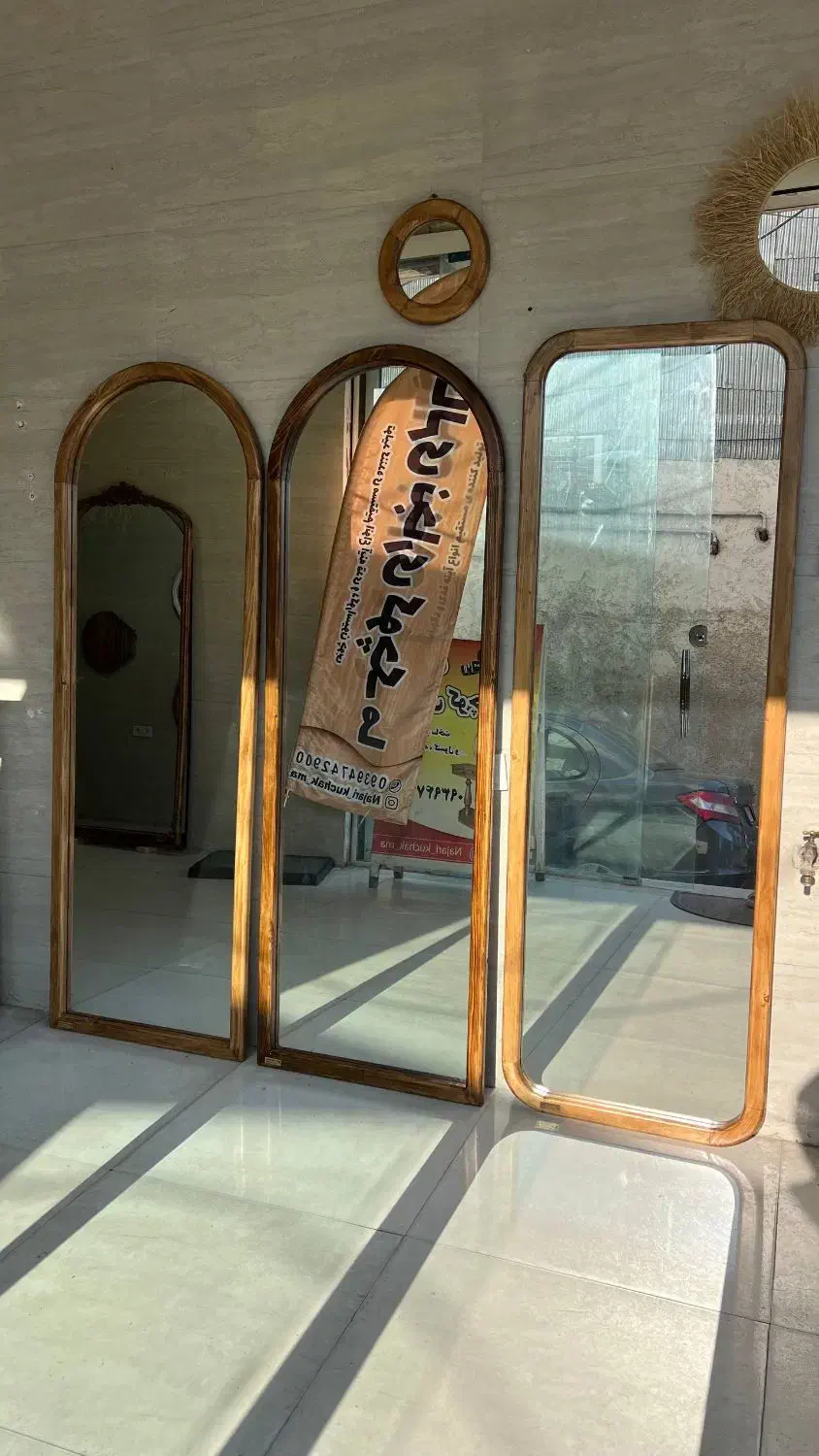 آینه قدی خوش قیمت چوبی سایز ۵۶×۱۷۰|آینه|رشت, پیرکلاچای|دیوار