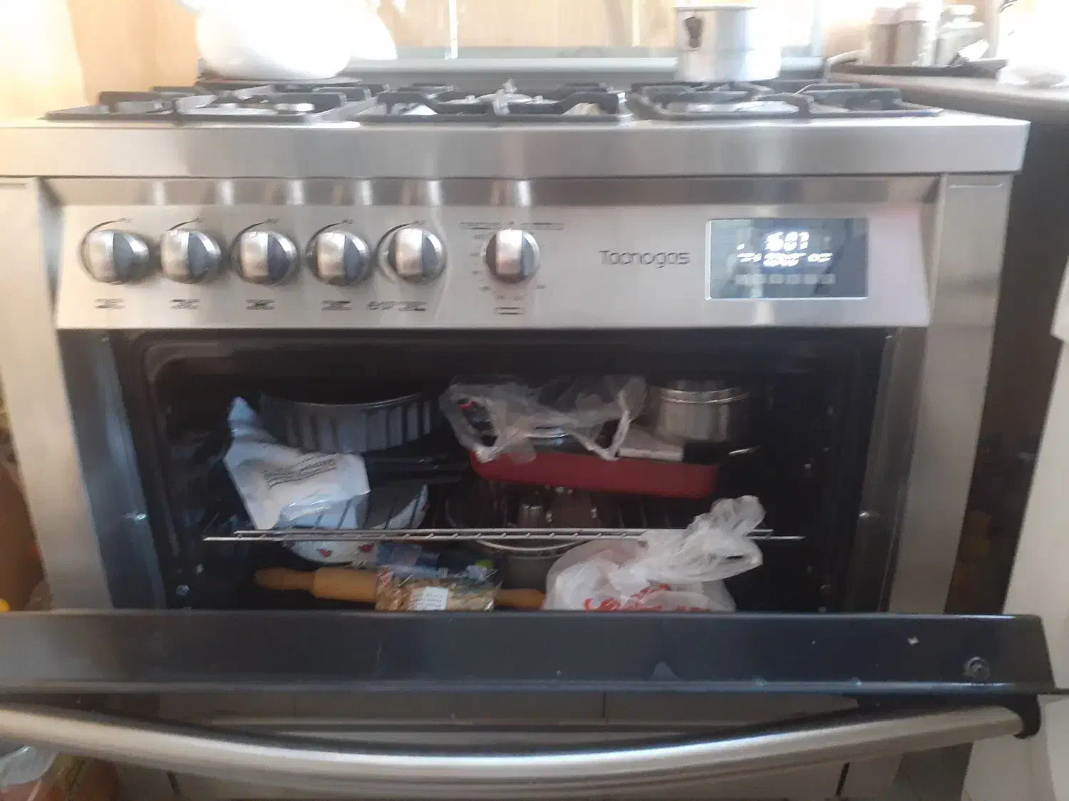 گازتمام استیل ۵شعله|اجاق گاز و لوازم برقی پختوپز|سمنان, |دیوار