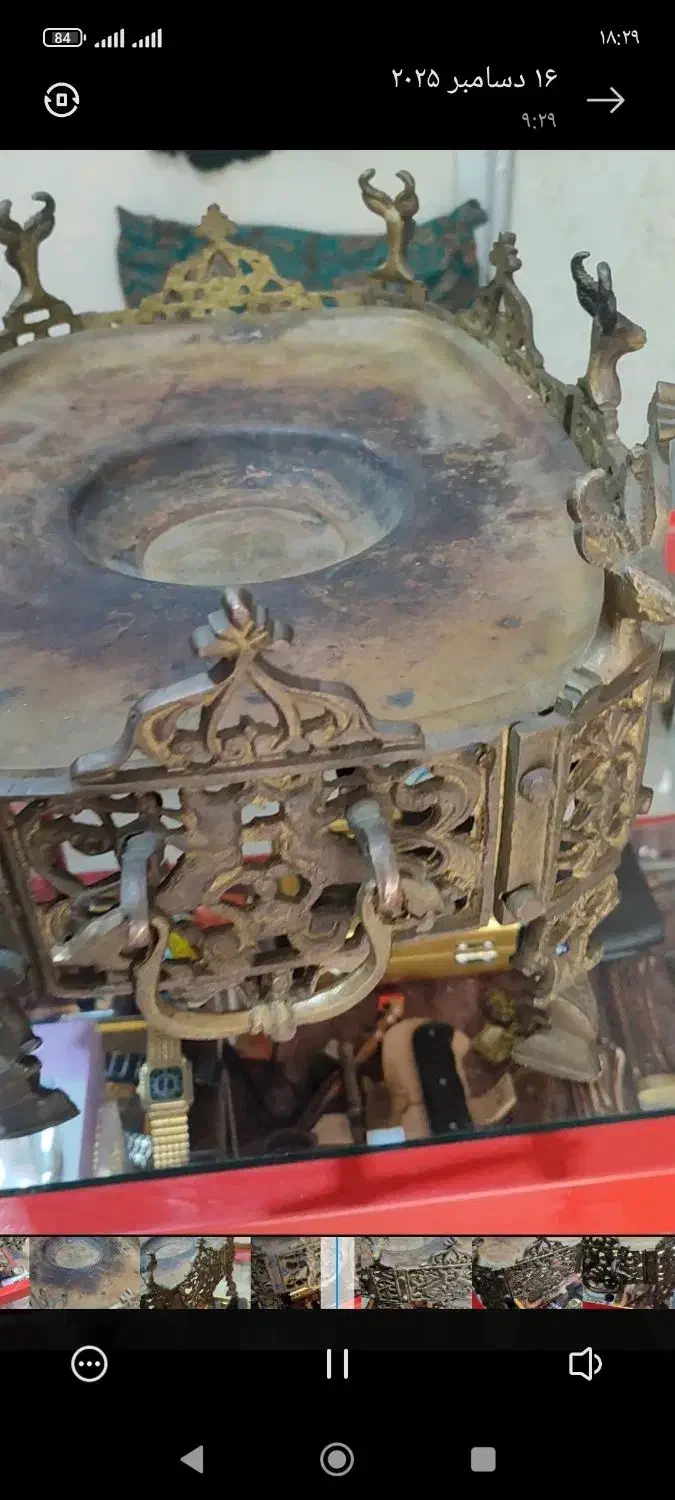 منقل برنجی کلکسیونی|کلکسیون اشیاء عتیقه|دزفول, |دیوار