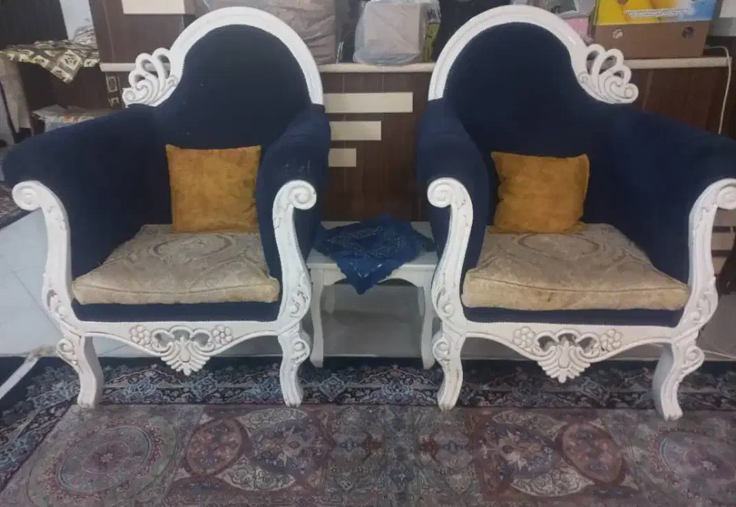 مبل هفت نفره ومیزجلومبلی|مبلمان خانگی و میز عسلی|محلات, |دیوار