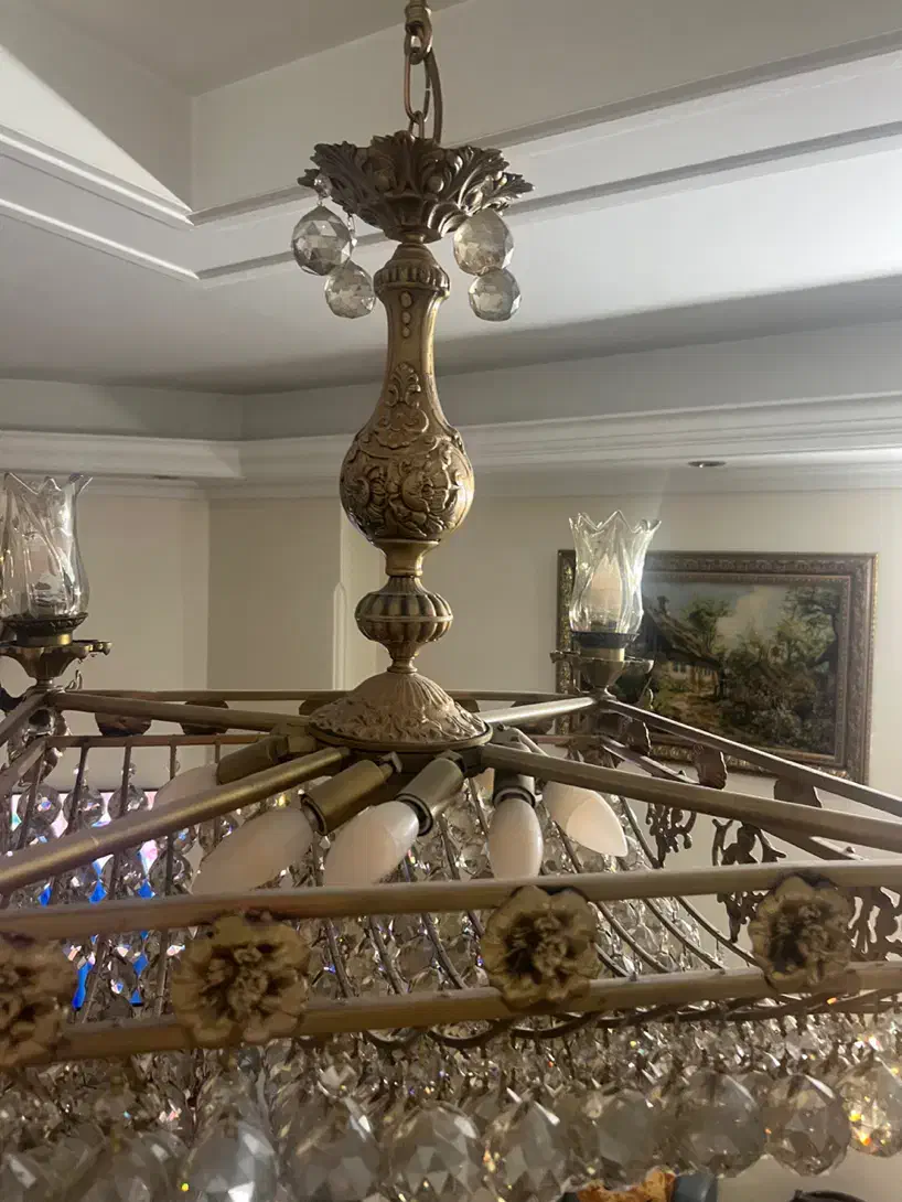 لوستر ۱۲شعله برنز|لوستر و چراغ آویز|ری, سرتخت|دیوار