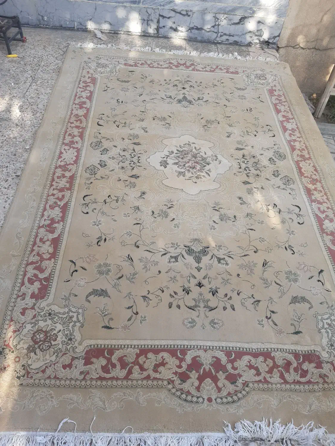 فرش ۶متری کرم رنگ|فرش|کرمانشاه, |دیوار