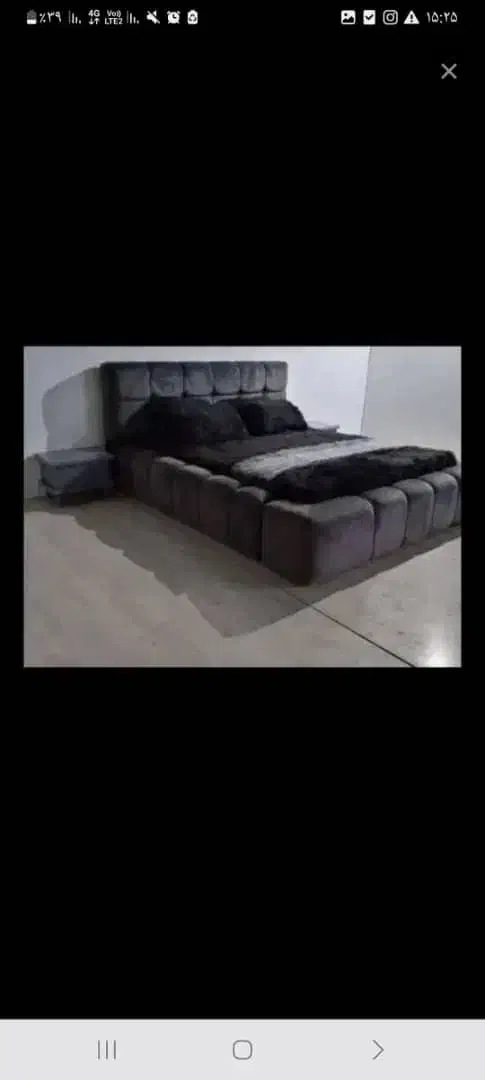 تخت دونفره لمسه دقیقا مطابق تصویر نو|تخت و سرویس خواب|شیراز, صنایع الکترونیک|دیوار