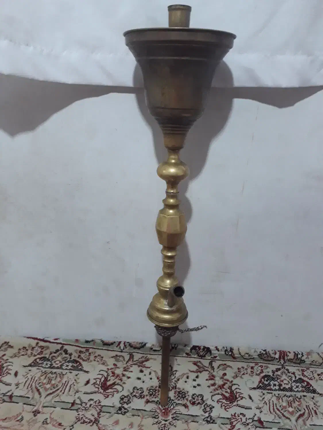 تنه قلیان برنجی|کلکسیون و سرگرمی|سنگر, |دیوار