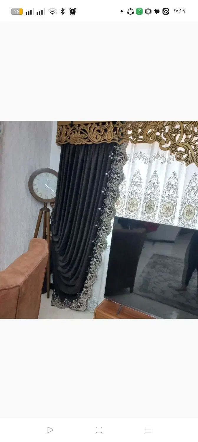 پرده سلطنتی بزرگ پذیرایی|پرده، رانر، رومیزی|آمل, |دیوار