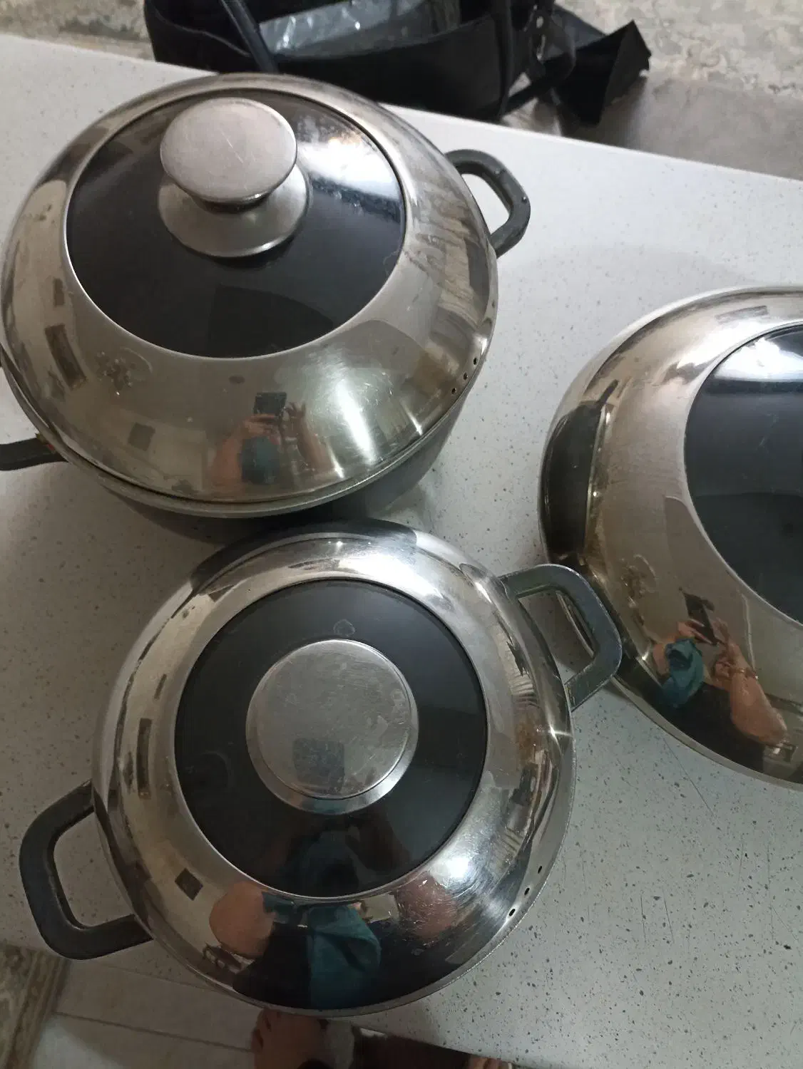 قابلمه چدن دوتا یدونه ماهیتابه|ظروف پختوپز|ری, دولتآباد|دیوار