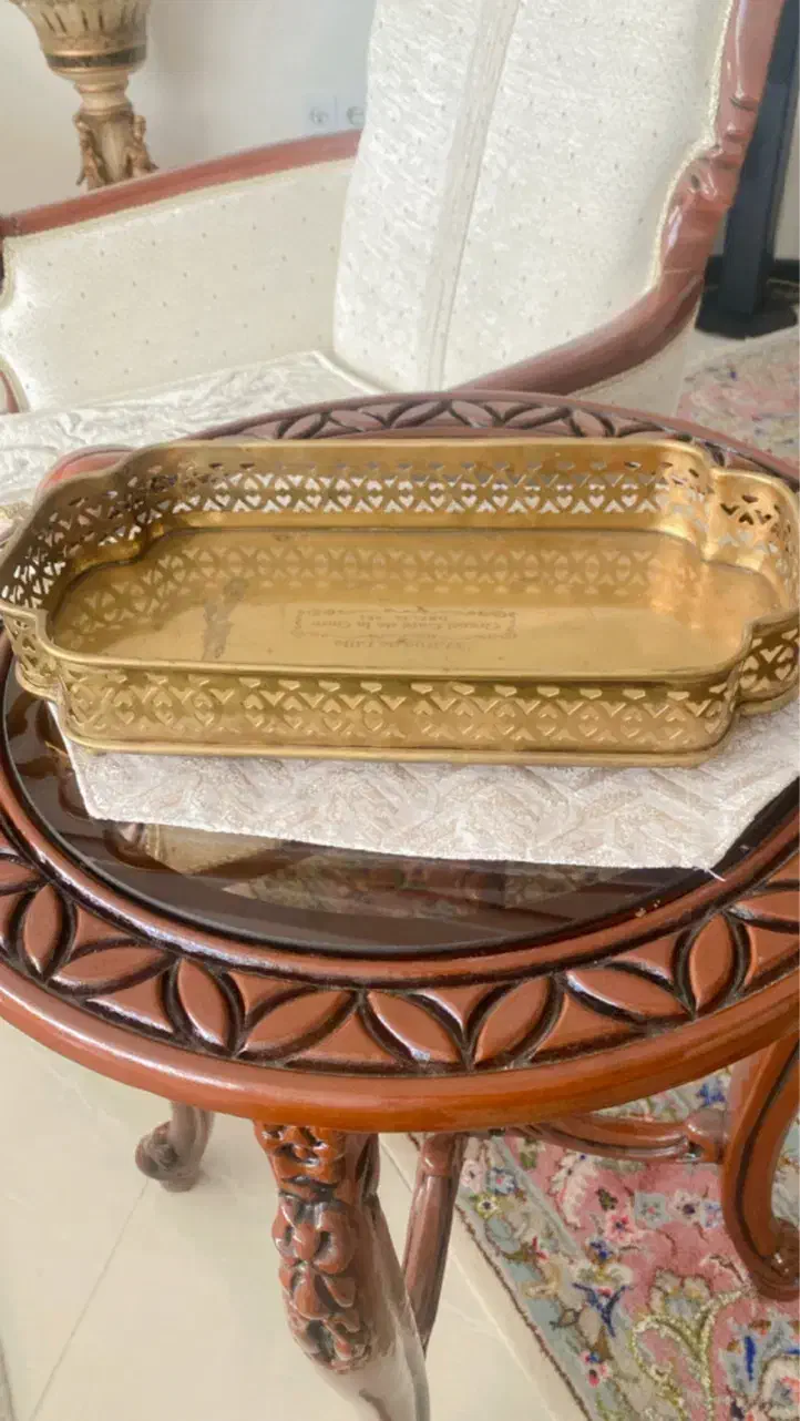 سینی برنجی پذیرایی لبه دار مارک MAPCO|ظروف سرو و پذیرایی|تهران, کوهک|دیوار