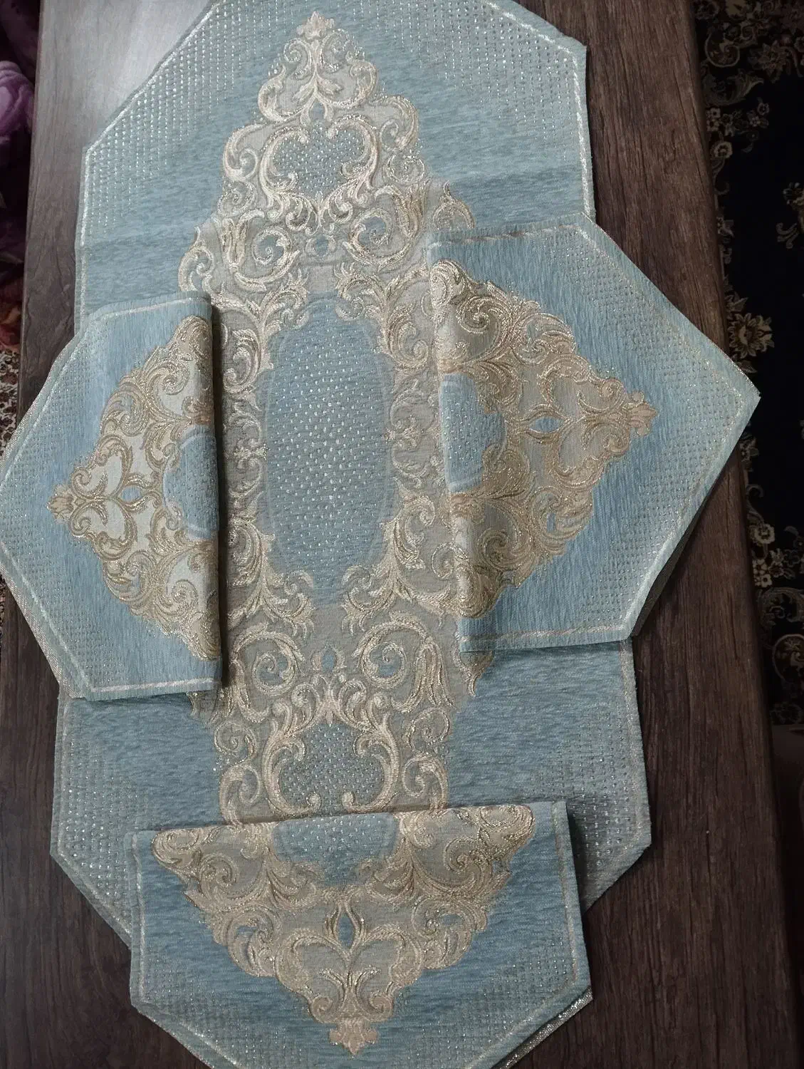 رومیزی 4تیکه|پرده، رانر، رومیزی|قم, شاد قلی|دیوار