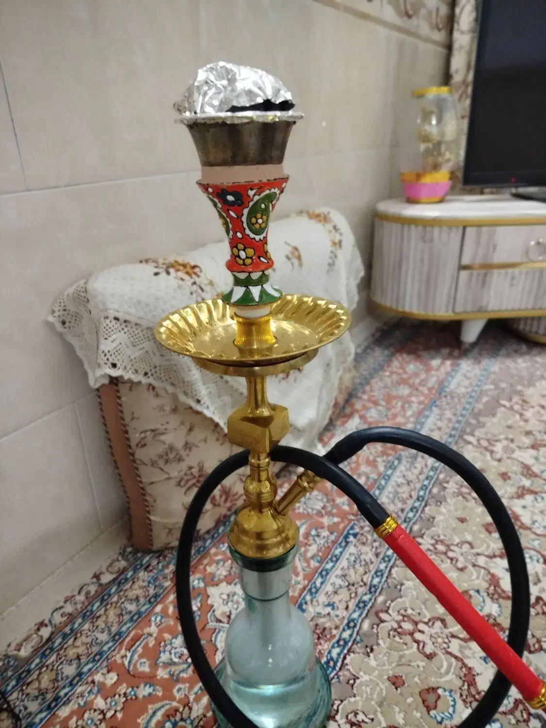 قلیان تنه برنجی|کلکسیون و سرگرمی|یزد, |دیوار