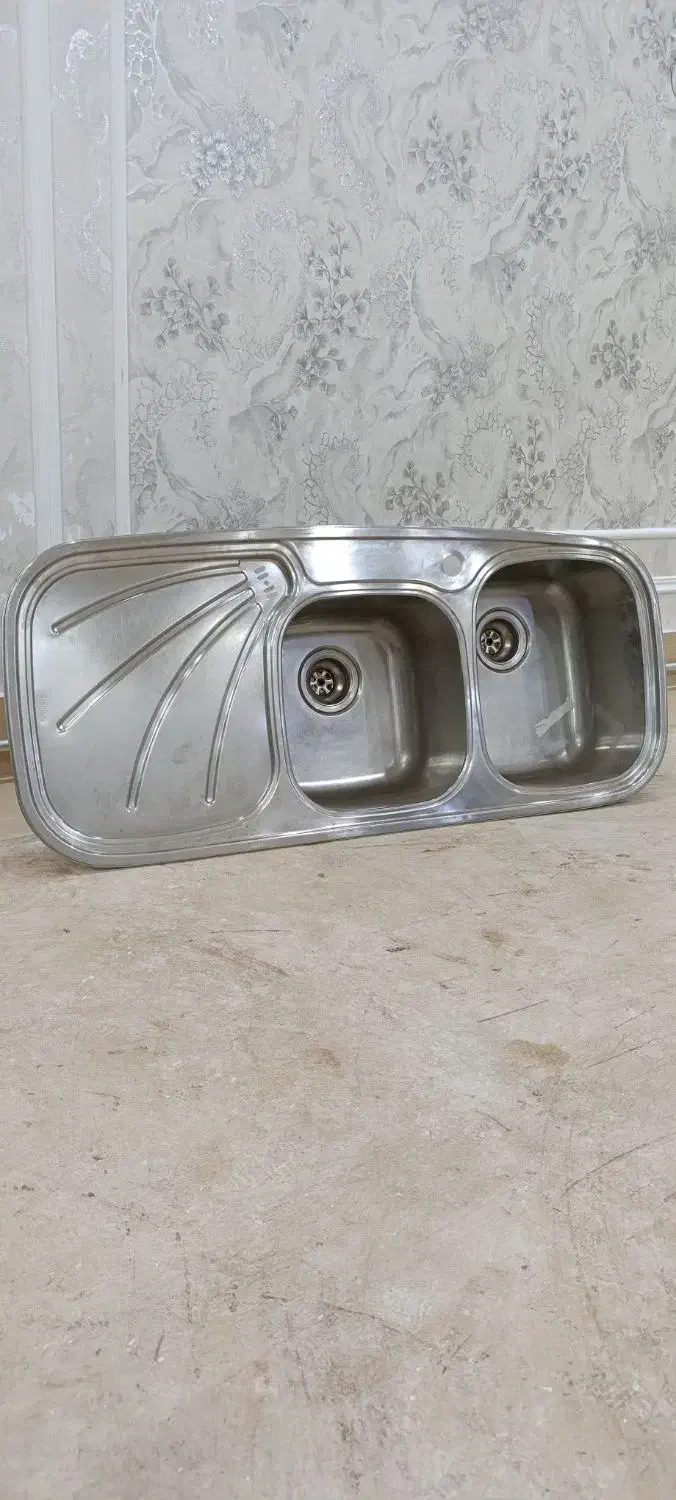 سینک دو لگن استیل ترکیه|مصالح و تجهیزات ساختمان|میاندوآب, |دیوار