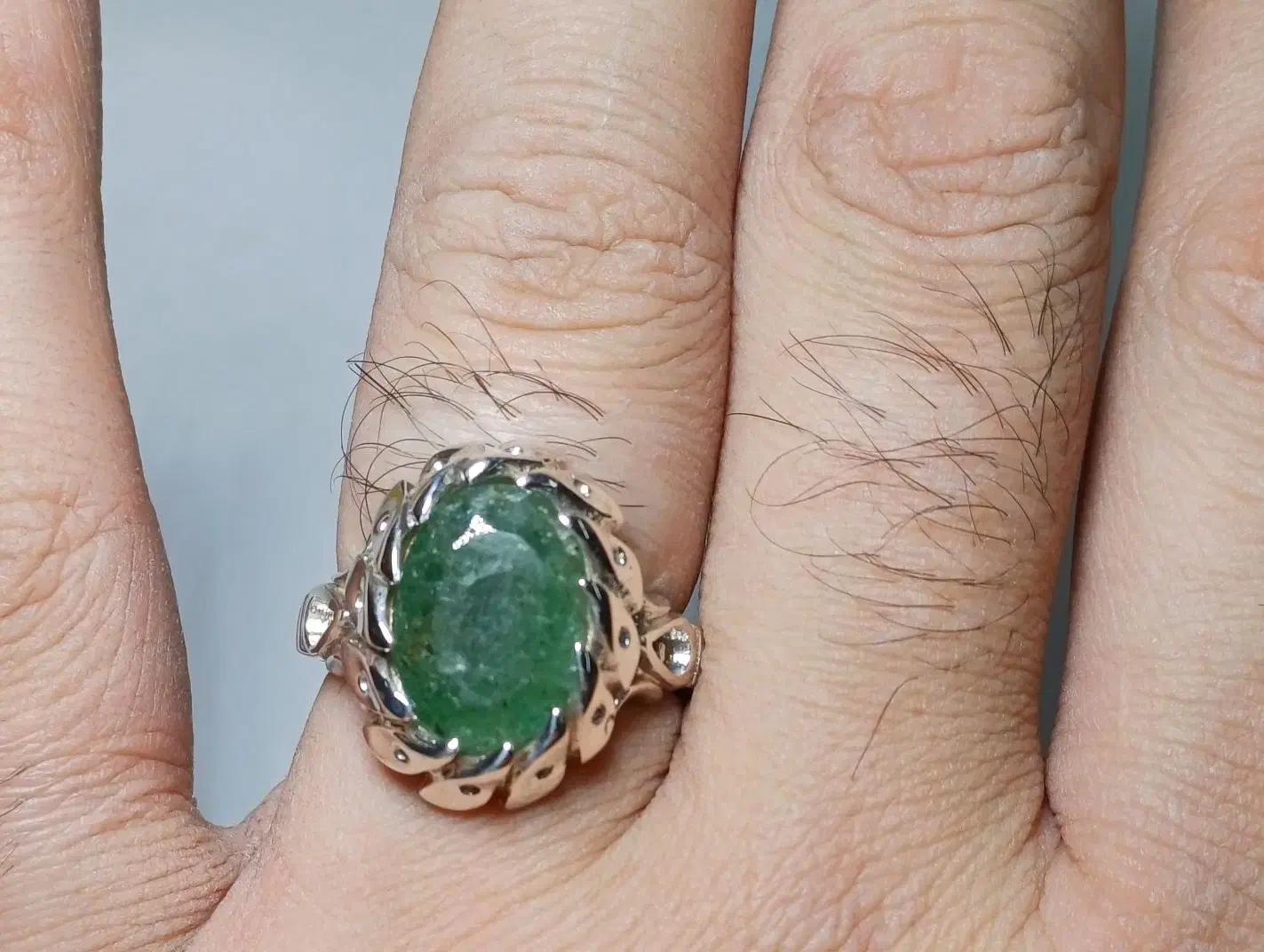 انگشتر نقره زمرد طبیعی|جواهرات|تهران, امام زاده حسن|دیوار