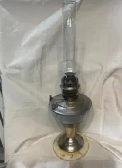 گردسوزیاچراغ نفتی پایه سنگی بدنه برنجی سالم|کلکسیون اشیاء عتیقه|مهدی شهر, |دیوار