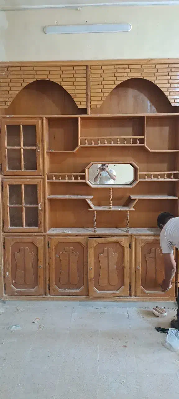 کمد و دکور و کتابخانه دیواری چوبی عمق ۲۰ سانت|کتابخانه، شلف، قفسه‌های دیواری|نجف‌آباد, یزدانشهر|دیوار