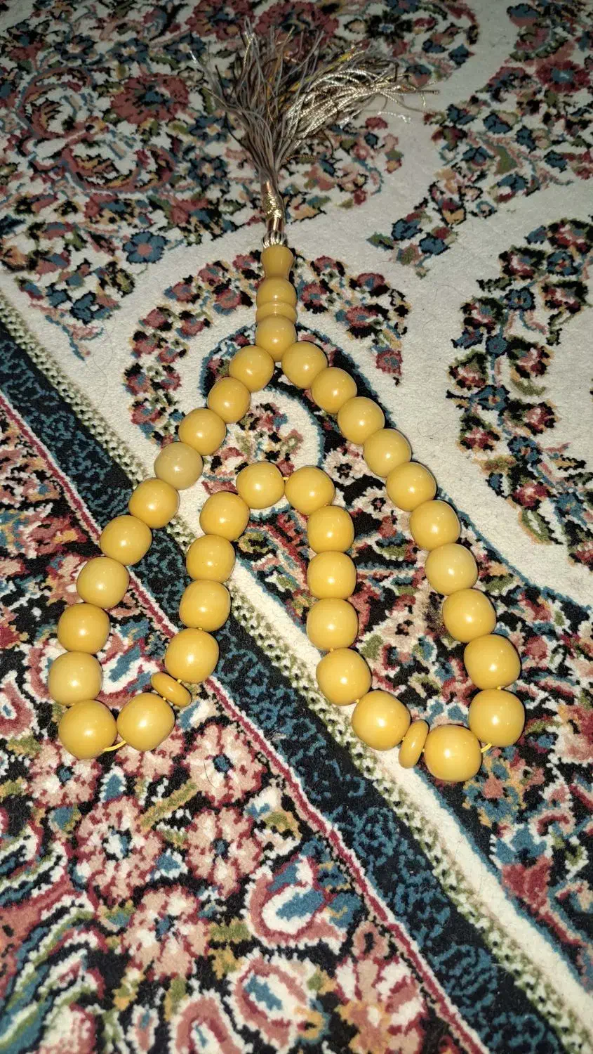 تسبیح سندلوس اصل استخوانی|کلکسیون اشیاء عتیقه|دورود, |دیوار