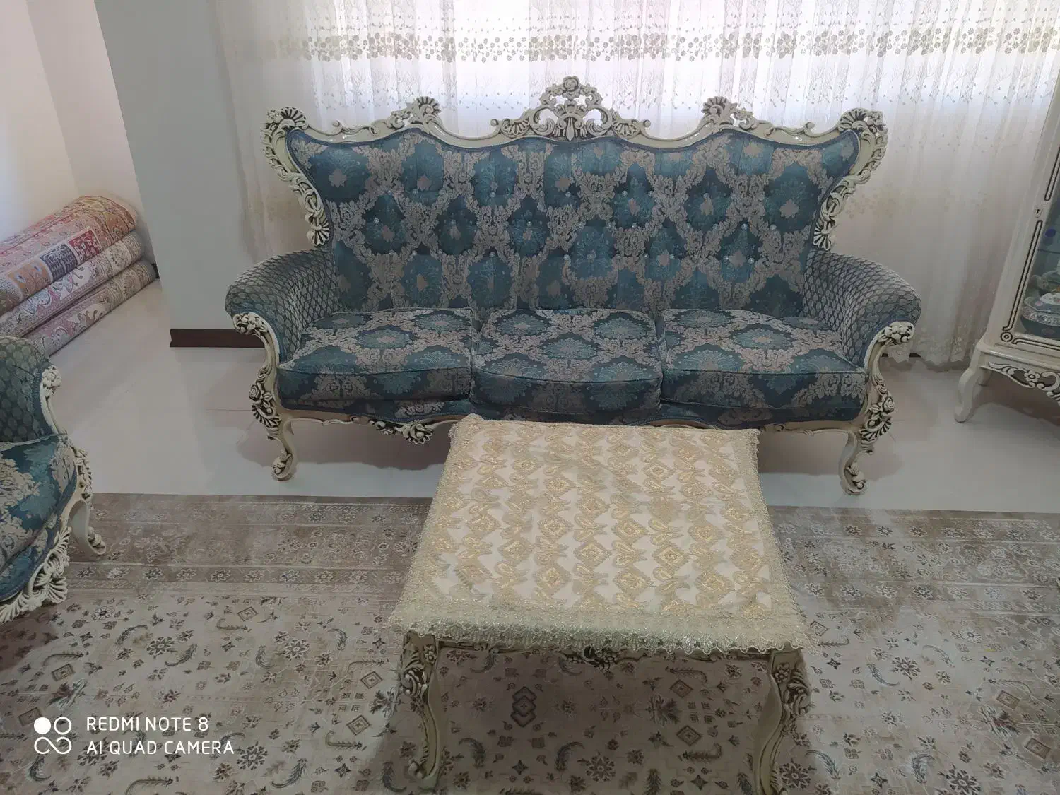 مبل و میز ناهار خوری ست به همراه ساعت ایستاده|مبلمان خانگی و میز عسلی|فردیس, سرحد آباد|دیوار