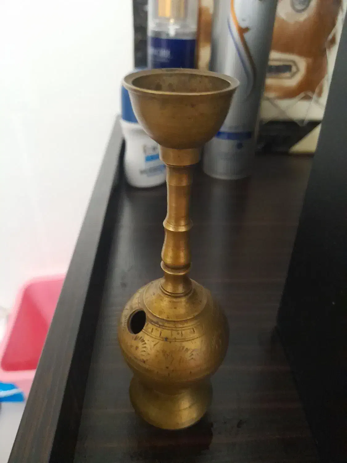 قلیان برنجی دکوری قدیمی|کلکسیون اشیاء عتیقه|فولادشهر, A2|دیوار