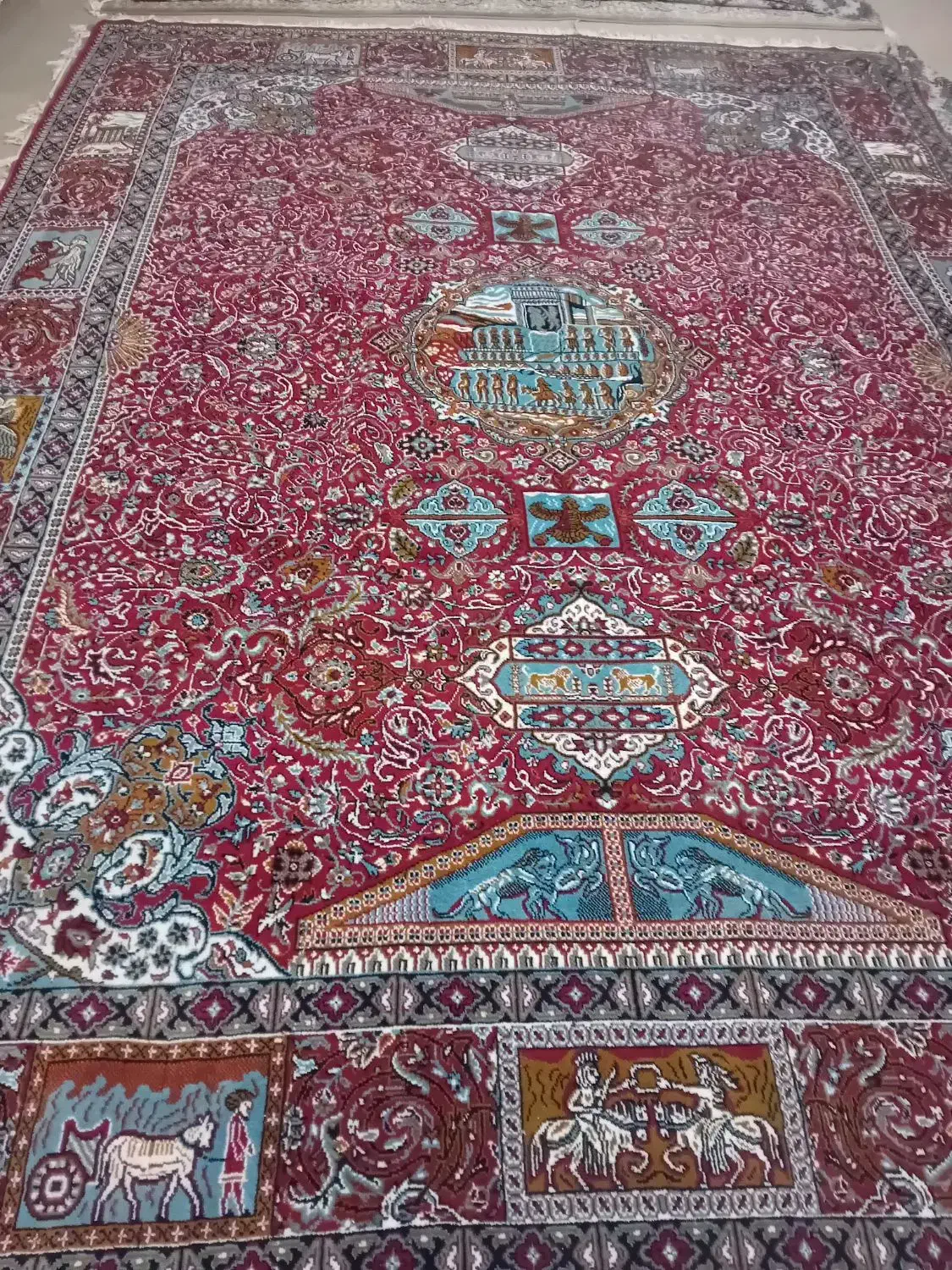 جفت فرش کرم ضخیم|فرش|ارومیه, |دیوار