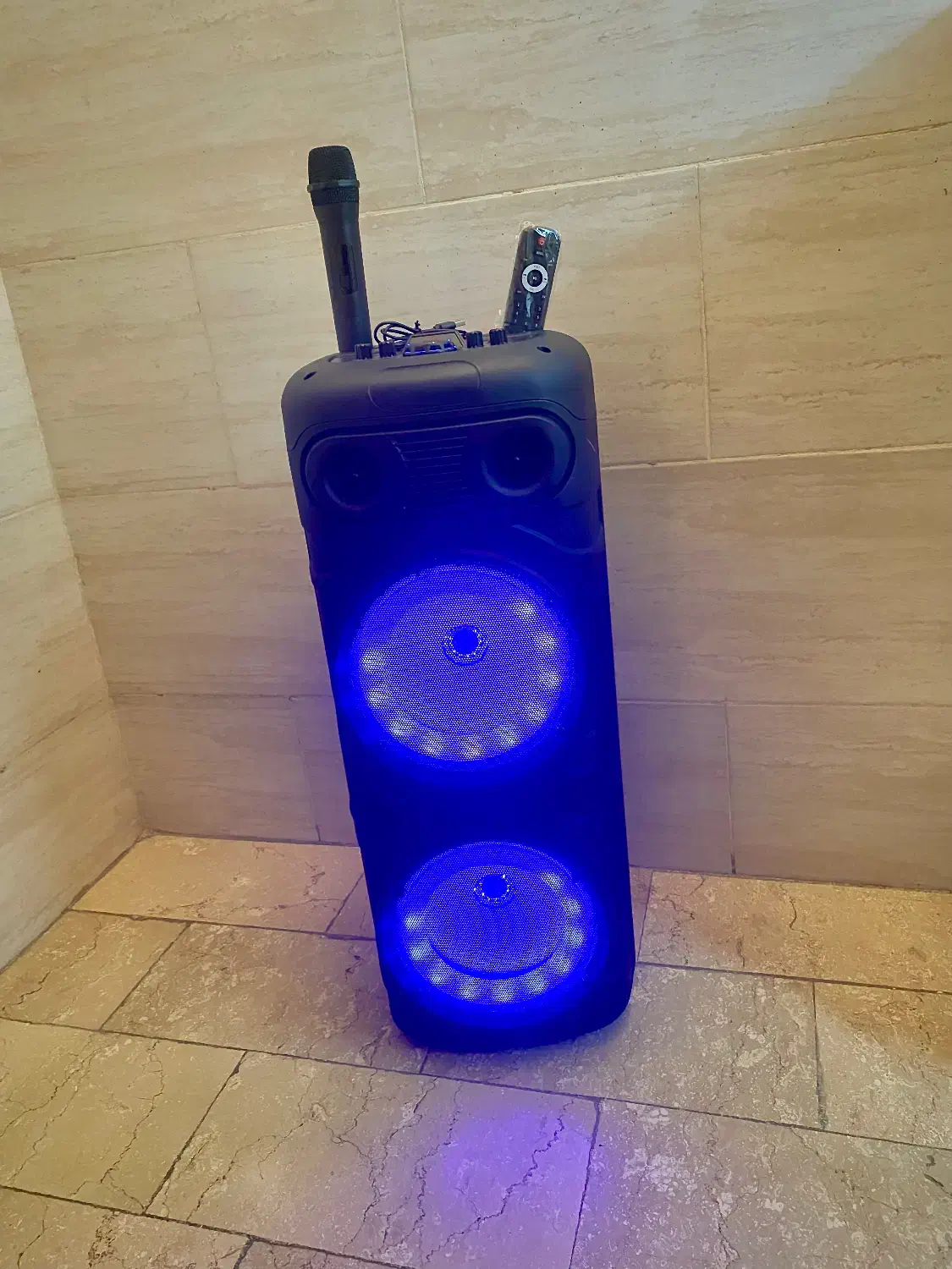 اسپیکر چمدانی۱۶ اینچ/ میکروفون شارژی/ کنترل دار نو|سیستم صوتی خانگی|اسلامشهر, مطهری|دیوار