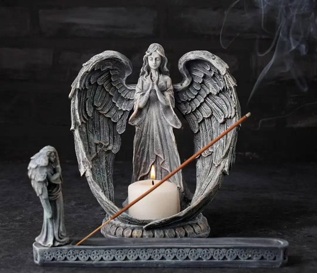 ست جا شمعی فرشته و جاعودی|مجسمه، تندیس، ماکت|بهبهان, |دیوار