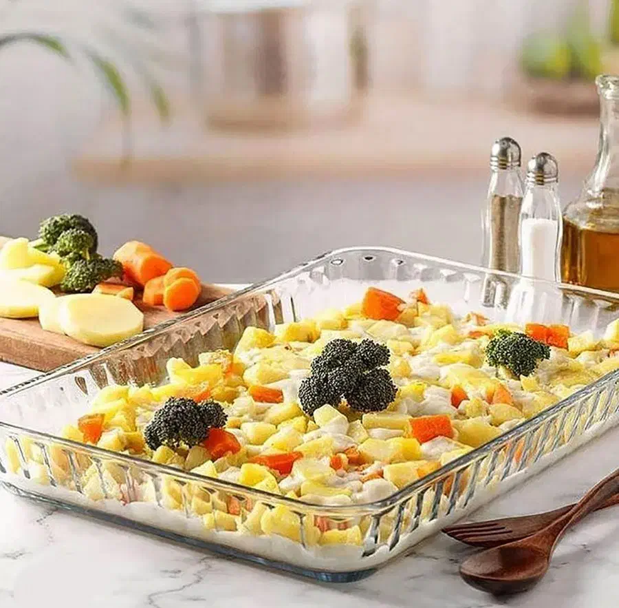 تابه پیرکس مستطیل دالبری بورجام ترک|ظروف پخت‌وپز|بندر انزلی, کارآموزی|دیوار