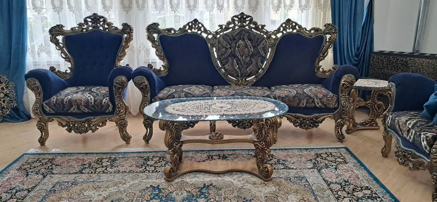 مبل ۶نفره به همراه میز ناهارخوری ۶نفره|مبلمان خانگی و میز عسلی|کتالم و سادات شهر, |دیوار