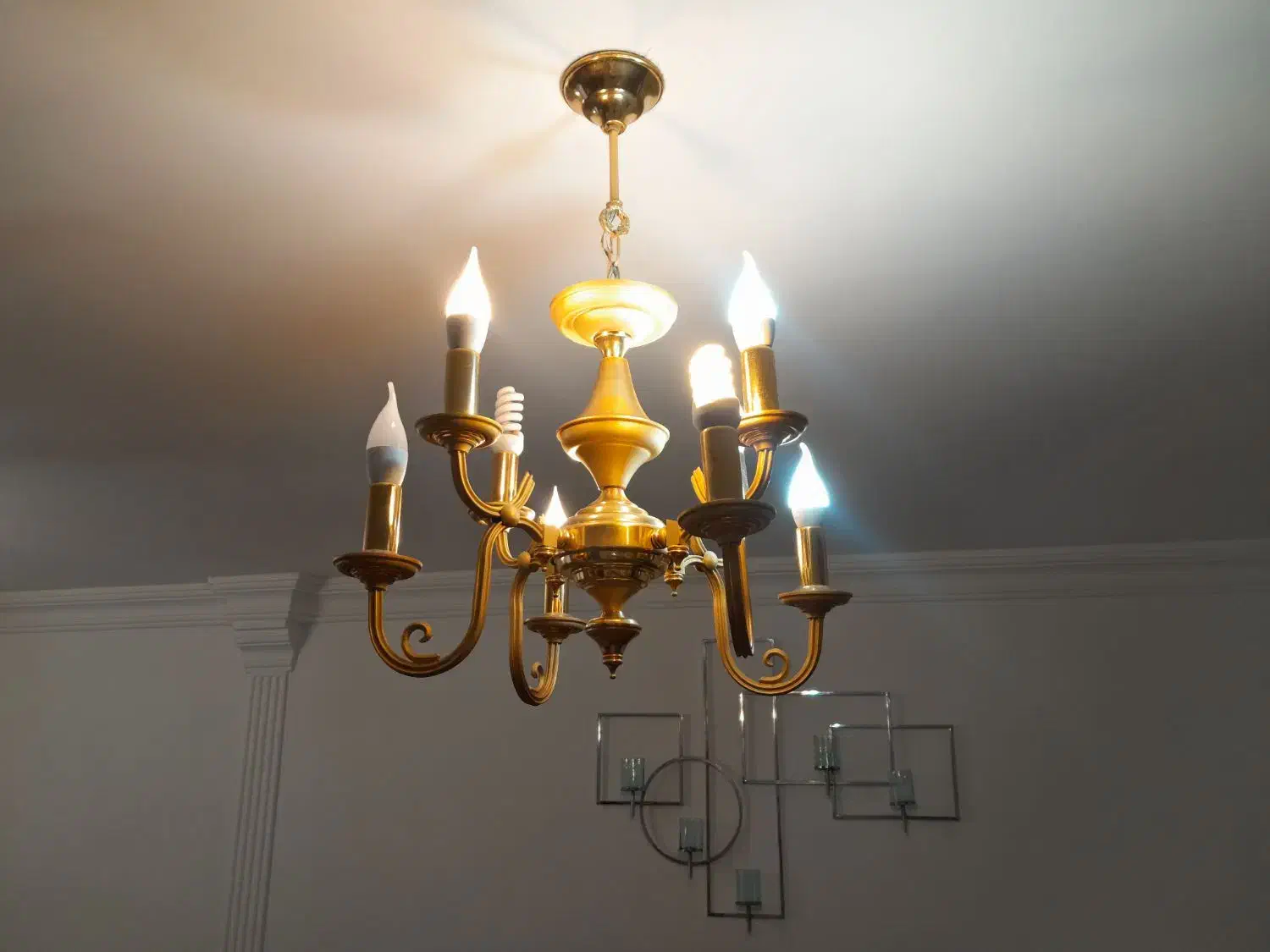 لوستر برنجی|لوستر و چراغ آویز|رشت, دیلمان|دیوار