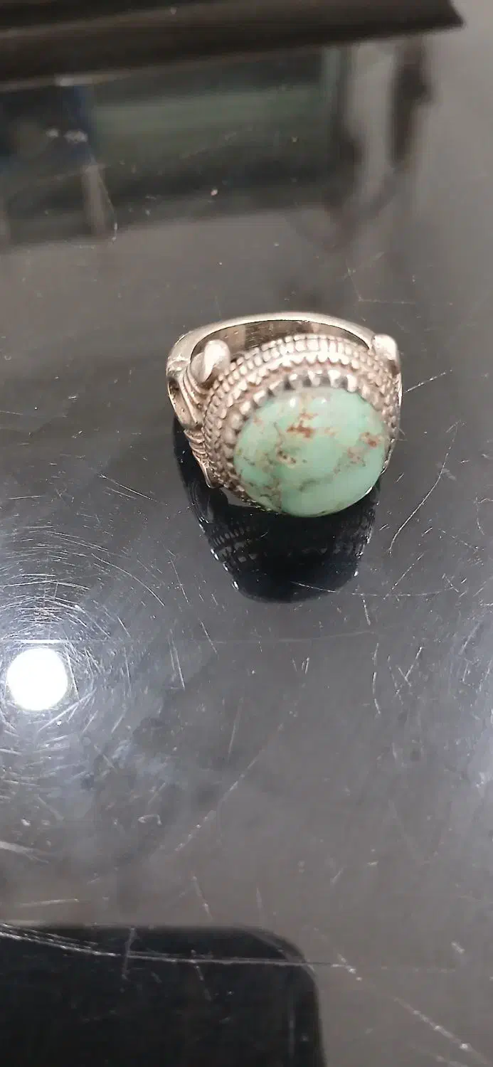 انگشتر نقره نگین فیروزه نیشابور عجمی|جواهرات|رشت, رودباری|دیوار