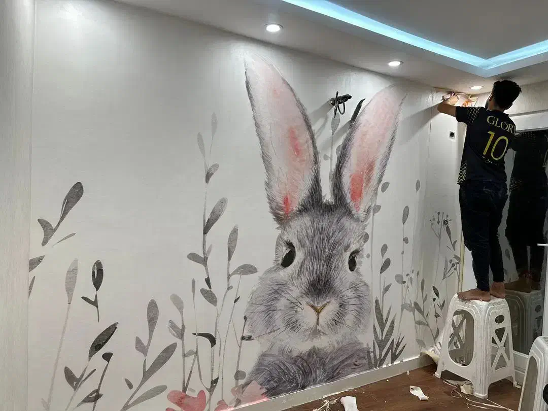 نصاب کاغذ دیواری وپوستر 3D ضمانتی|خدمات پیشه و مهارت|بندرعباس, |دیوار