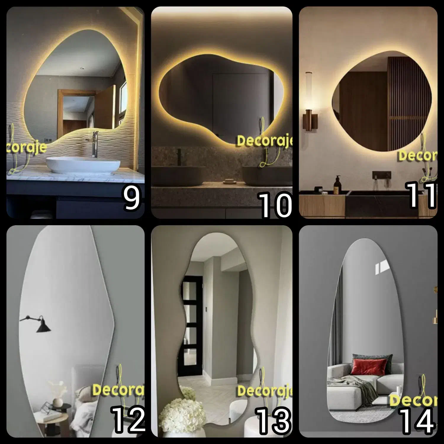 آینه قدی بک لایت نور مخفی|آینه|سبزوار, همت|دیوار