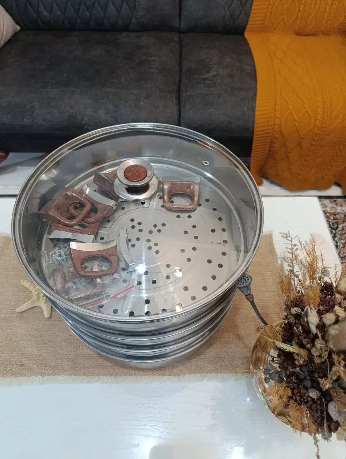 بخارپز استیل نو|ظروف پخت‌وپز|رشت, شالکو|دیوار