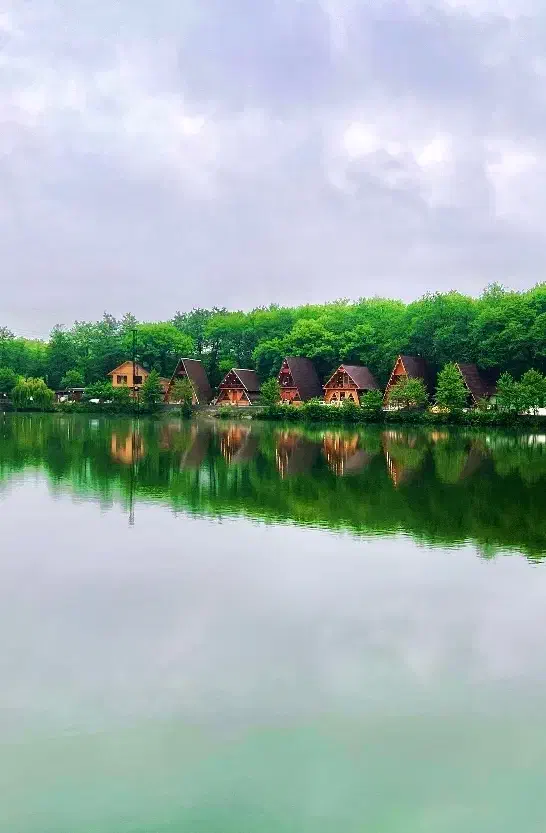 کلبههای جنگلی استخردار، منظره دریاچه گیسوم|اجارهٔ کوتاهمدت ویلا و باغ|اسالم, |دیوار