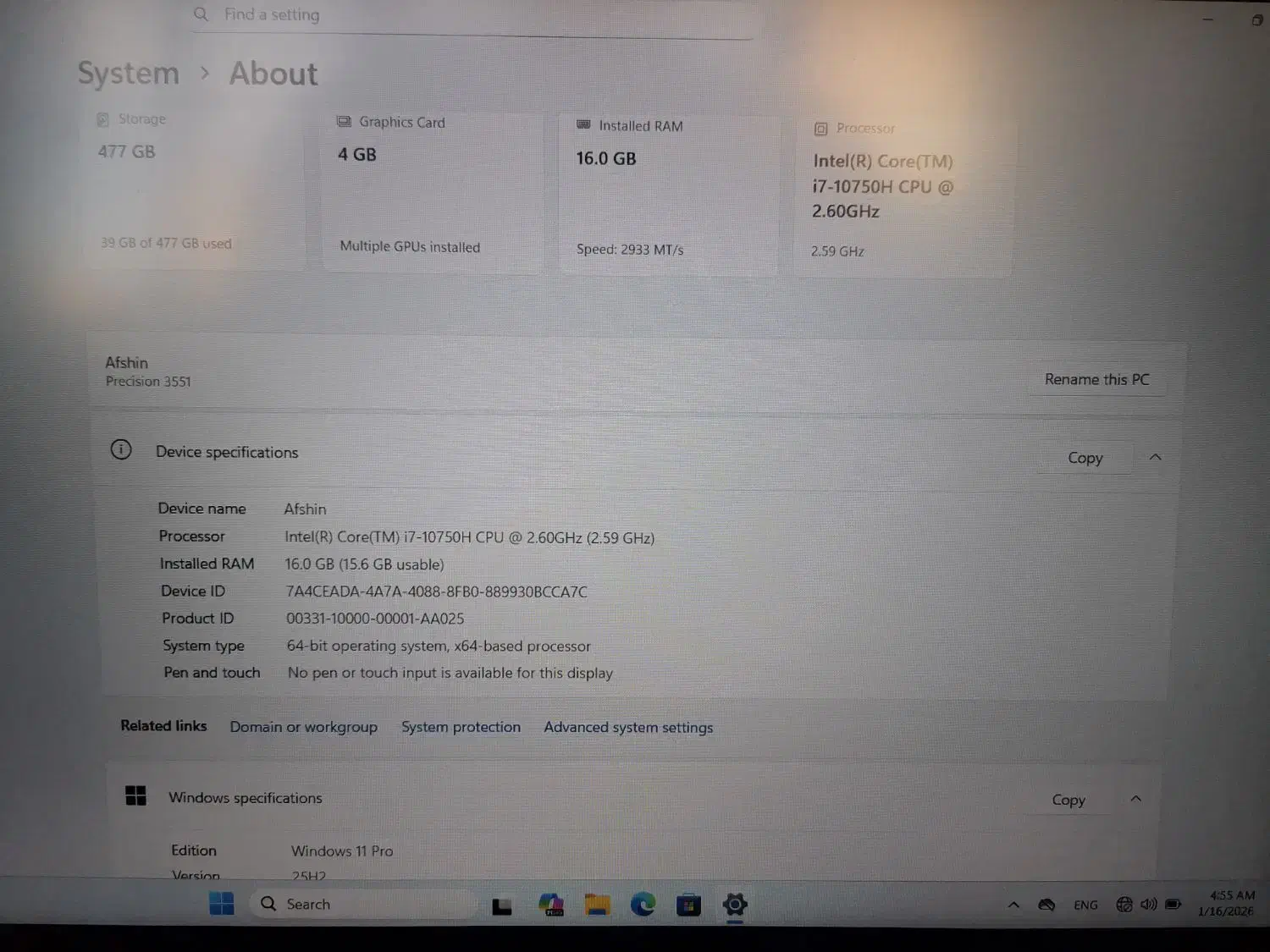 لب‌تاپ Dell - percision 3551|رایانه همراه|بوکان, |دیوار