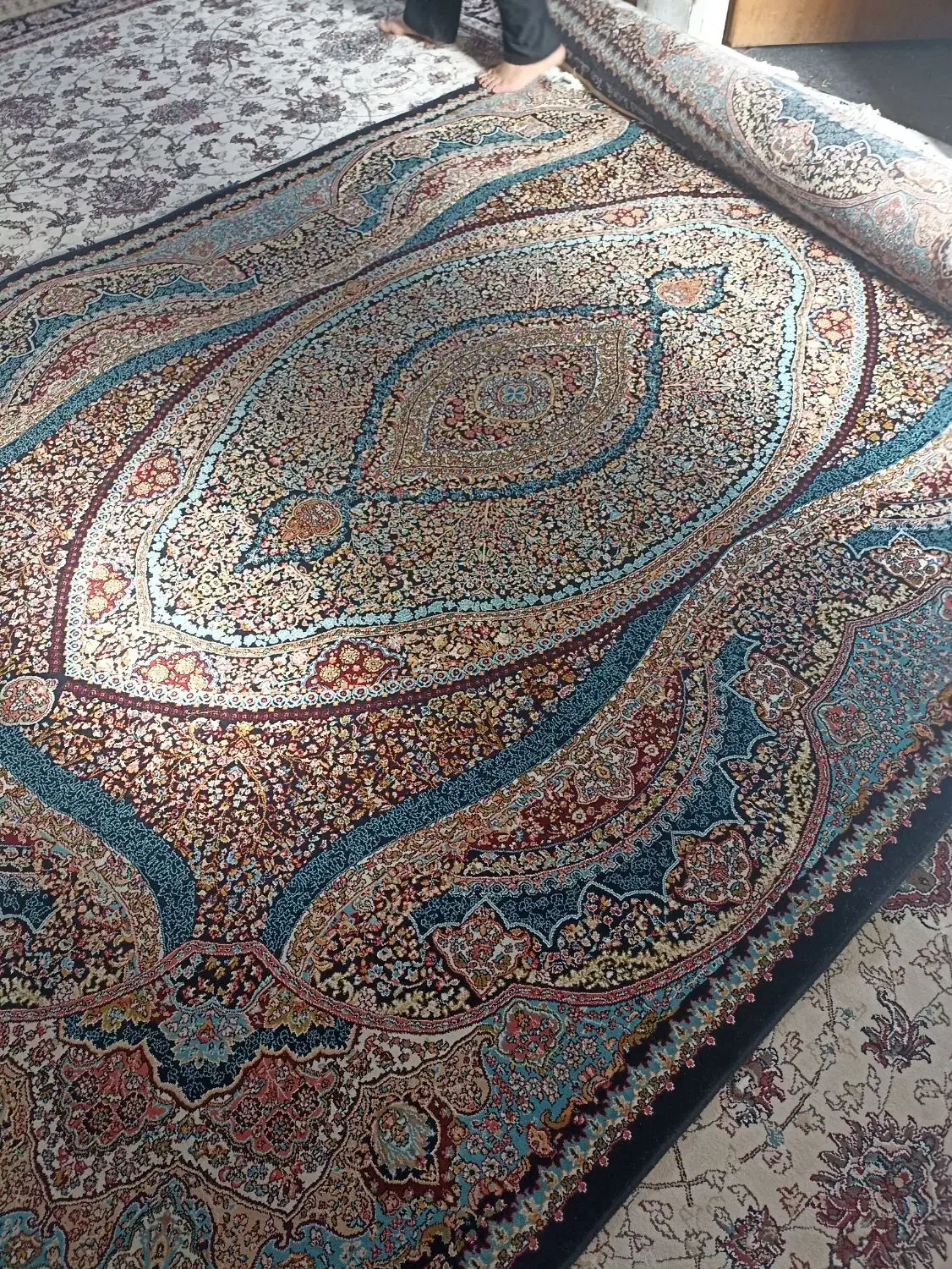 دو تا فرش 6متری هر عدد 8 تمام نخ|فرش|نورآباد, |دیوار