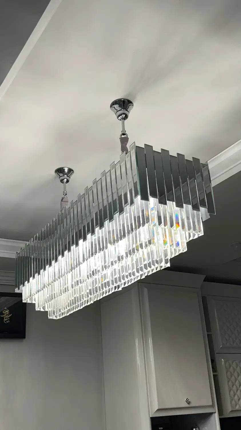 ست ۵تایی لوستر کریستال آیینه ای|لوستر و چراغ آویز|تهران, مختاری|دیوار